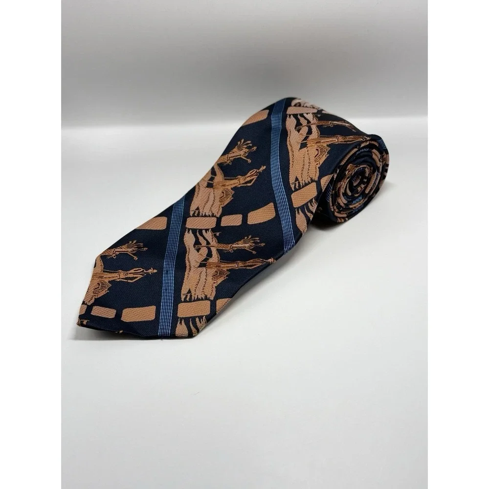 Eugene Jacobs Ornate Gray Tie Floral Embroidery 100% Silk Prince Igor